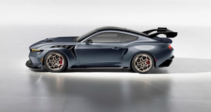 Ford Mustang GTD driver side profile.