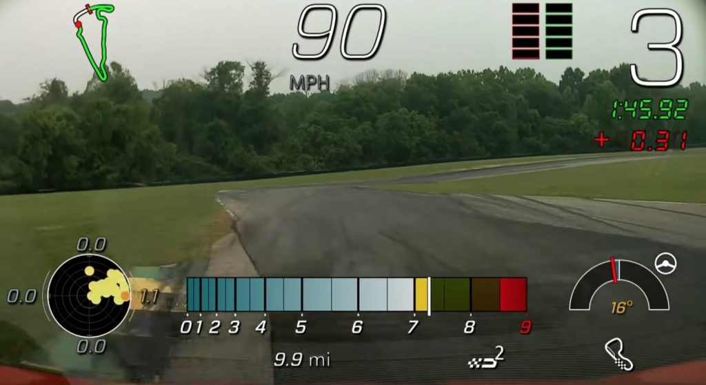 PDR footage moments before this Corvette Z06 crashes at Virginia International Raceway.