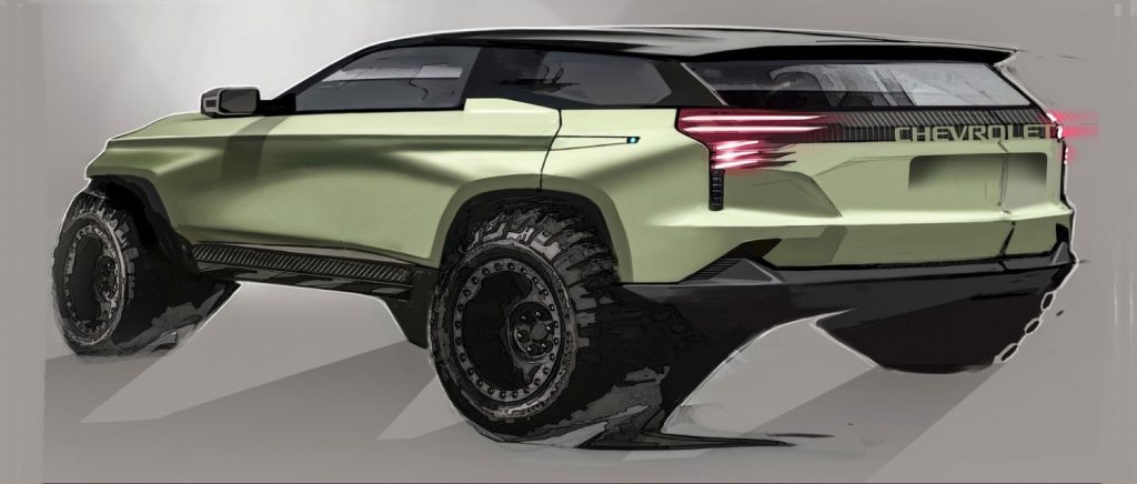Rear end of a new Chevy two-door SUV concept.