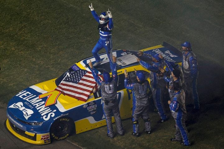 No. 7 NASCAR Chevy Wins Daytona By Inches August 2023: Video