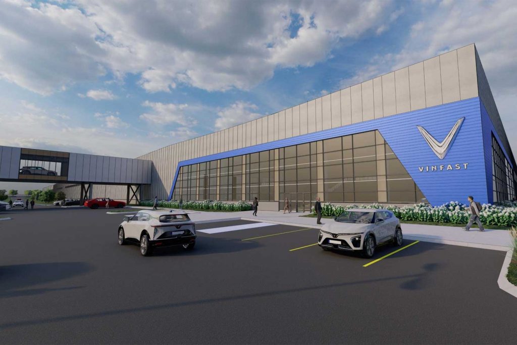 A sketch of the future VinFast factory in North Carolina.
