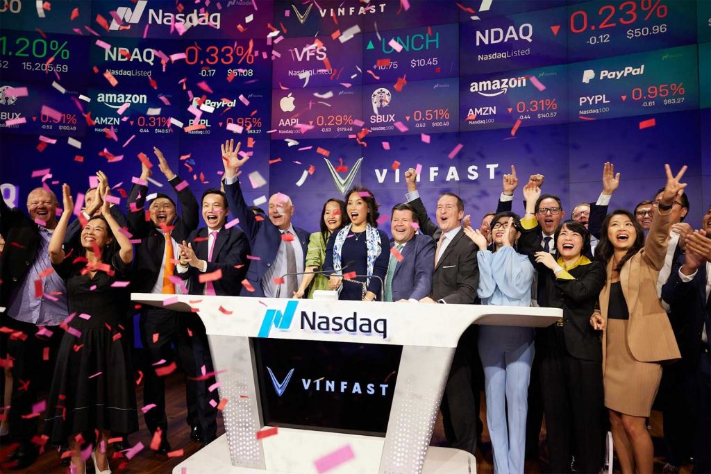 Celebration of the VinFast NASDAQ listing.