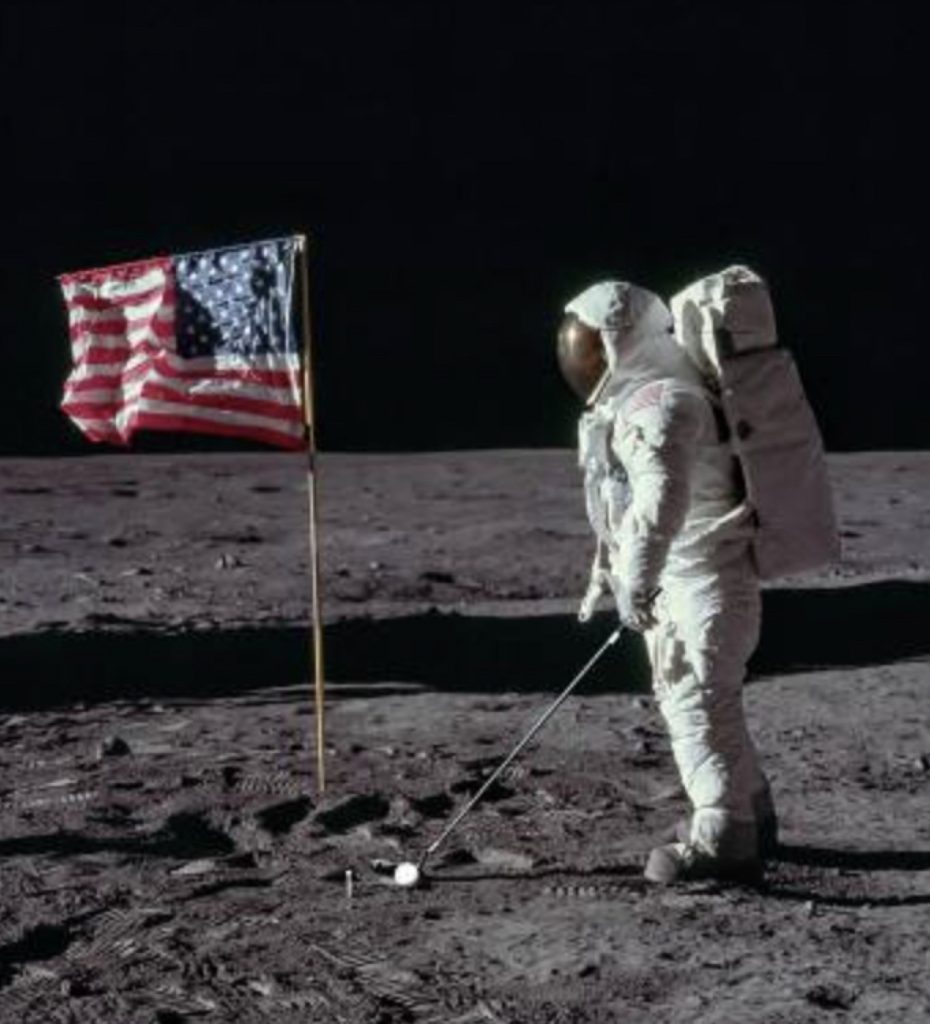 Alan Shepard golfing on the moon