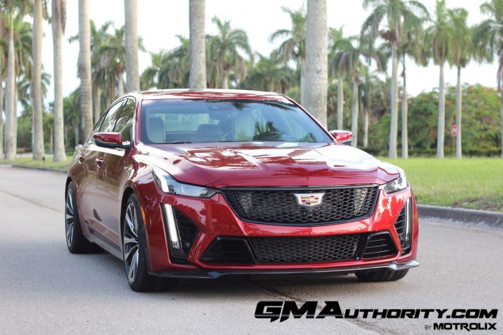 Front three quarters view of the Cadillac CT5-V Blackwing.