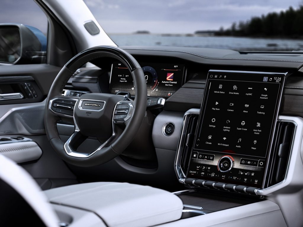 Interior of the all-new 2024 GMC Acadia.