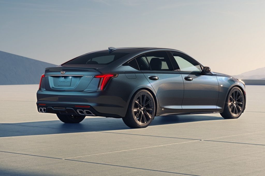 The rear end of the refreshed Cadillac CT5.