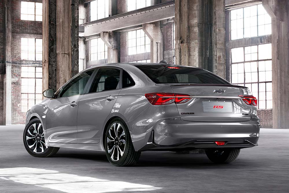 Rear three quarters view of the 2024 Cavalier RS.