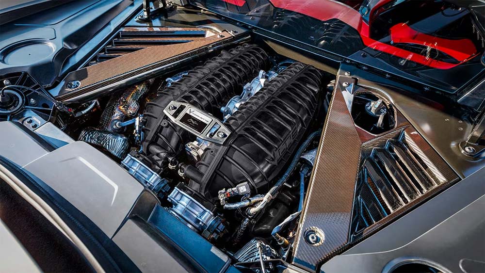 The Corvette Engine Appearance Package installed in a Chevy Corvette.
