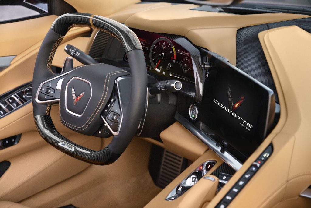 The interior of the 2024 Corvette.