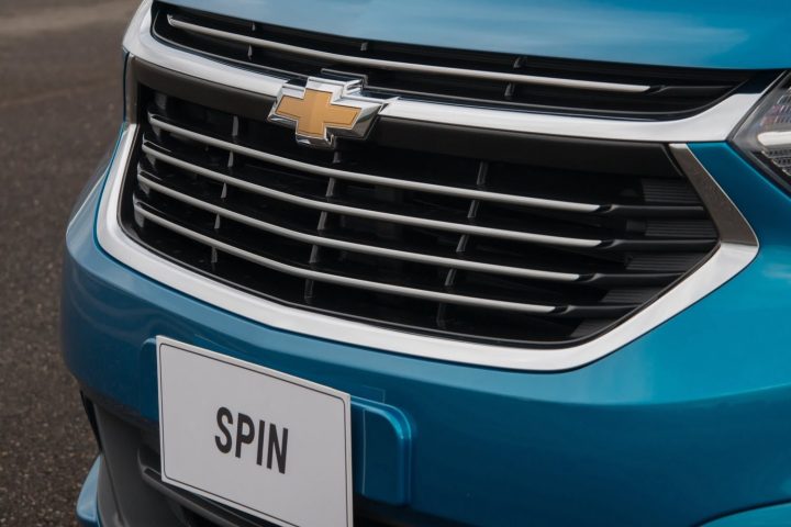 The updated 2025 Chevy Spin will go on sale in Q1 2024. Shown here is the current-gen Spin's front fascia.