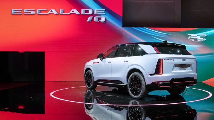 The rear exterior of the 2025 Cadillac Escalade IQ.