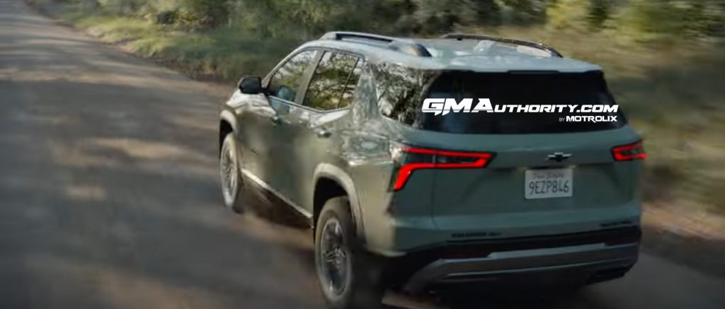Rear three quarters view of the leaked 2026 Chevy Equinox.