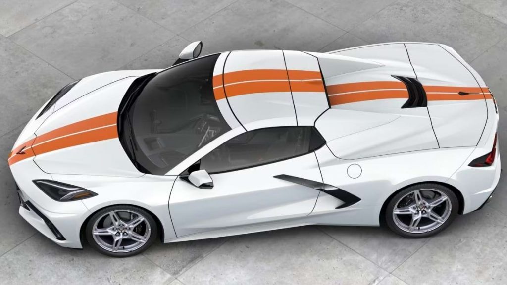 Top view of the 2024 Chevy Corvette.