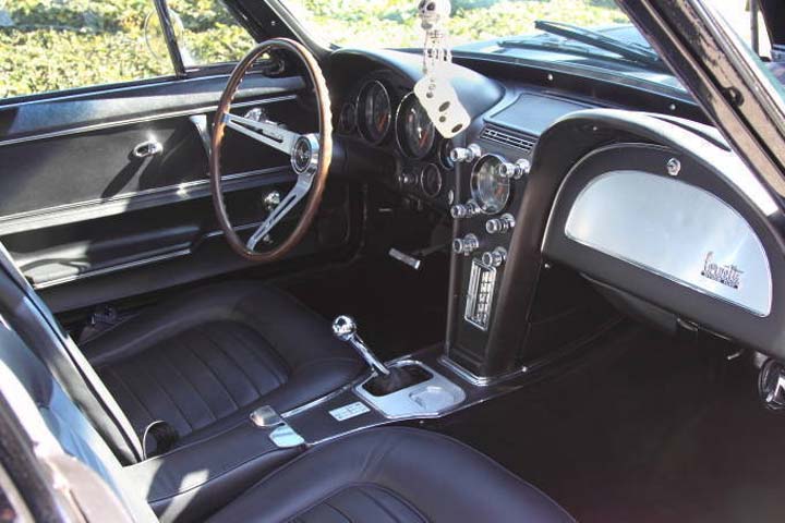 Interior view of the 1966 Corvette.