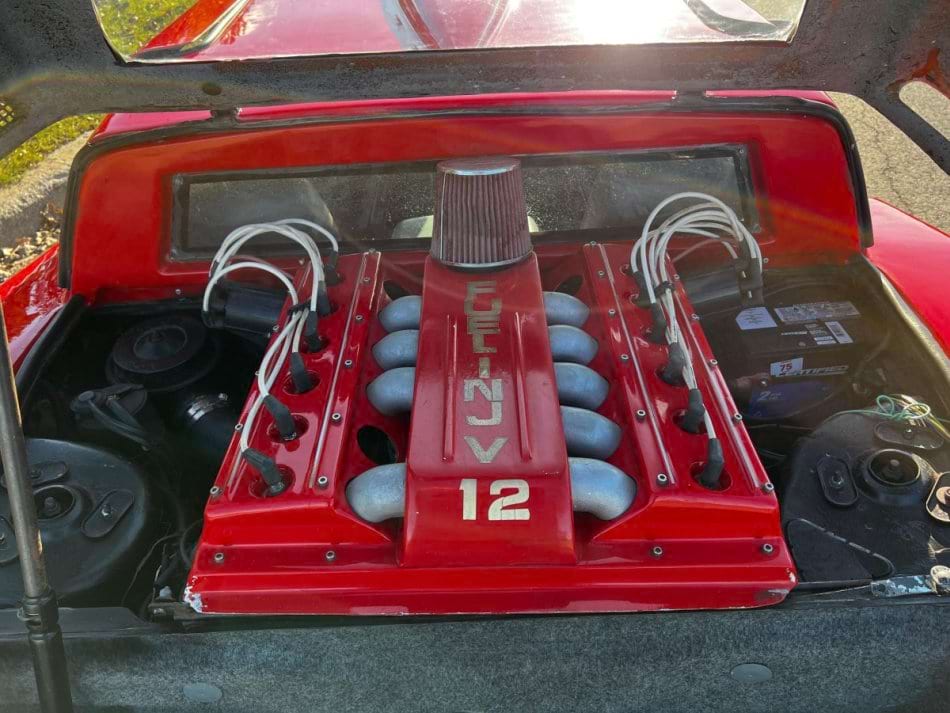 Engine compartment view of the Fierri.