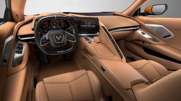 The Natural Dipped interior colorway on the Corvette Z06.