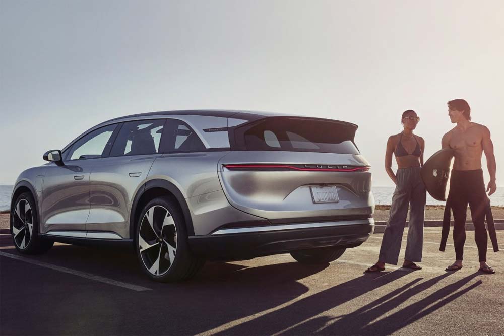 Exterior of the 2025 Lucid Gravity.