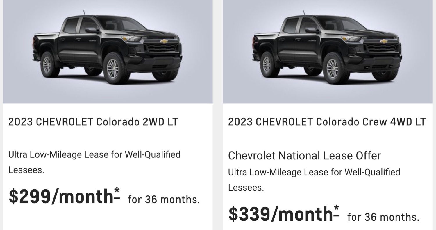 2023 Colorado pricing chart from GMauthority : r/chevycolorado