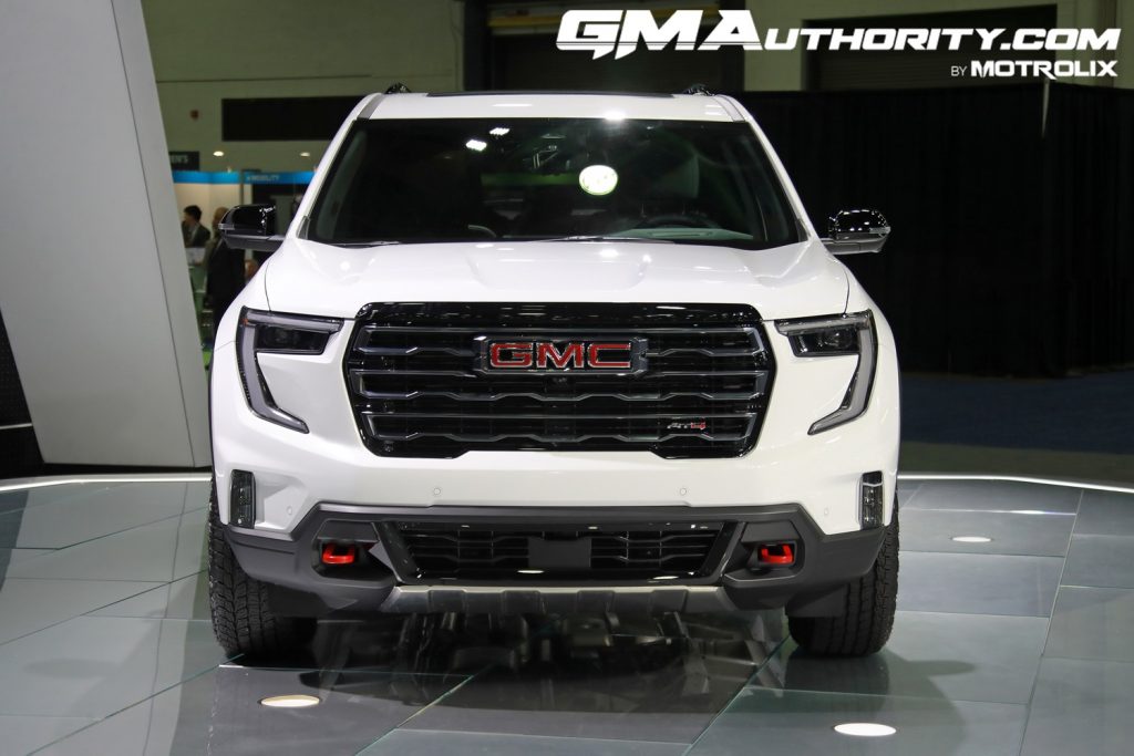 The front end of the 2024 GMC Acadia AT4.