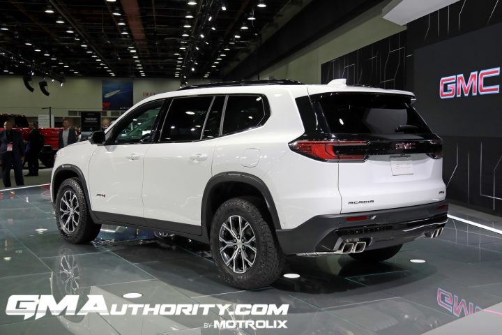 In June 2024, Low-interest financing is available on 2023 GMC Acadia along with a special lease on all-new, next-generation 2024 model, shown here in the AT4 trim.