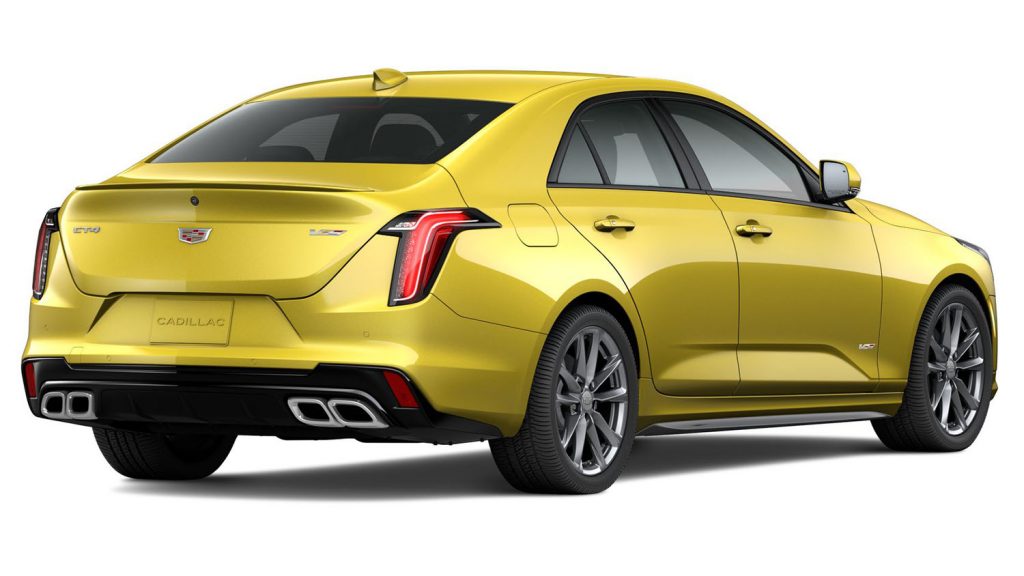 2024 Cadillac CT4V Gets New Cyber Yellow Metallic Color