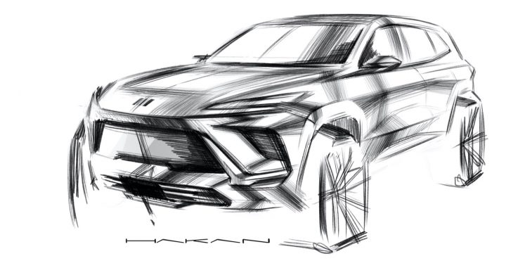 A design sketch previewing the 2025 Buick Enclave.