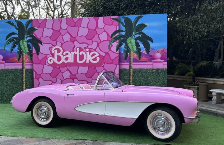 Side profile of Barbie Corvette.