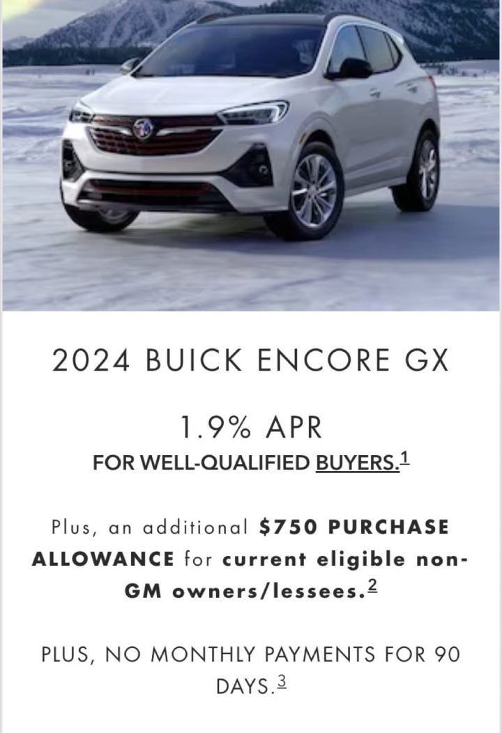 Buick Encore GX Discount Offers Up To 1 250 In January 2024   Buick Encore GX Incentive January 2024 720x1052 