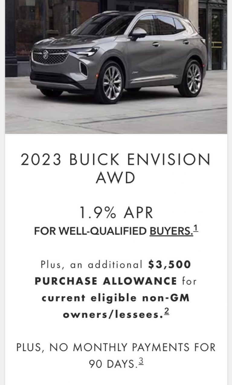 Buick Envision Discount Reaches $3,500 In January 2024