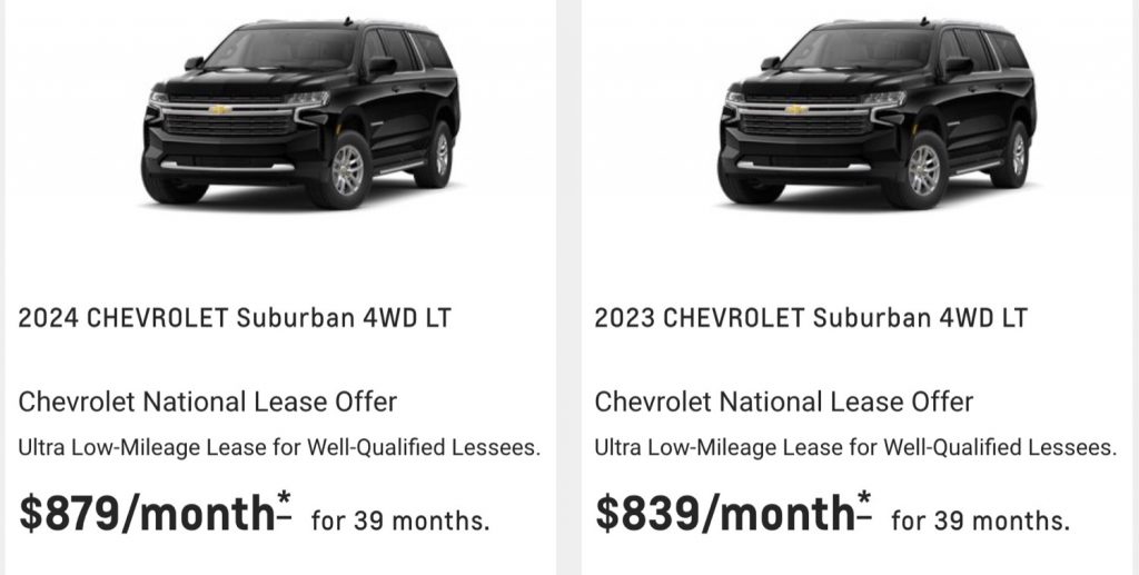 Chevy Suburban Lease Available Nationwide In January 2024