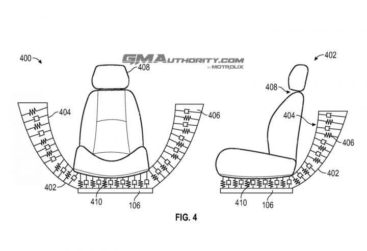 GM patent application image describing a new vehicle restraint system.