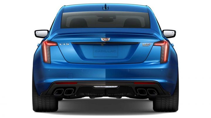 Rear view of the 2024 Cadillac CT5=V Blackwing.