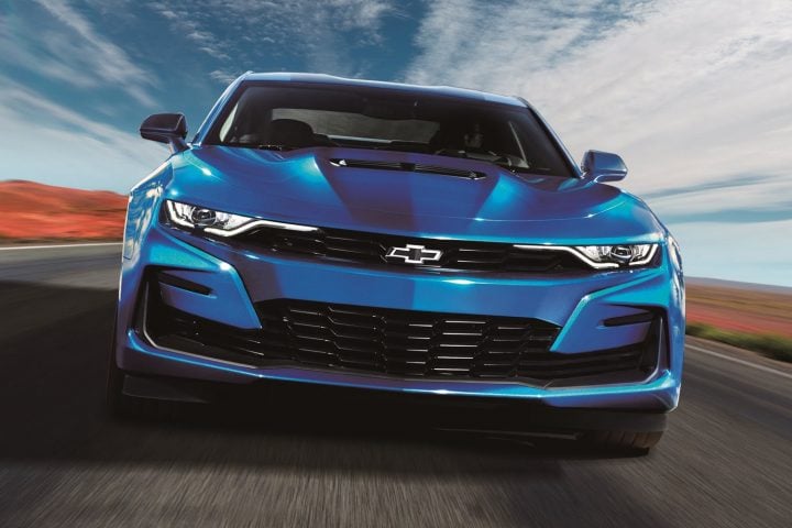 Front end of the Chevy Camaro.