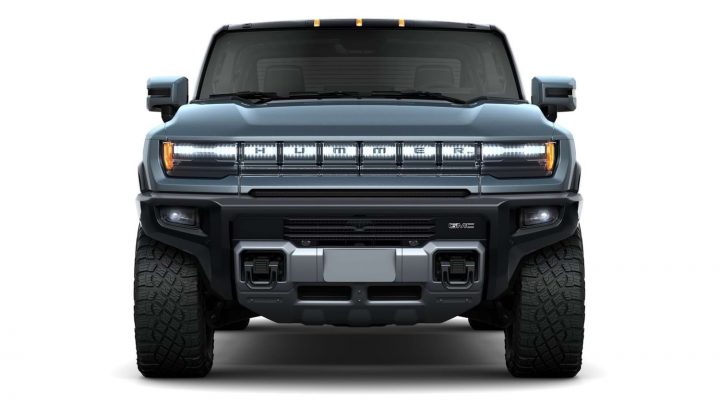 Front view of the 2024 GMC Hummer EV Pickup.