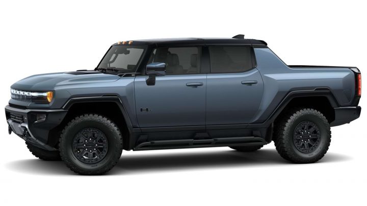 Side view of the 2024 GMC Hummer EV Pickup.