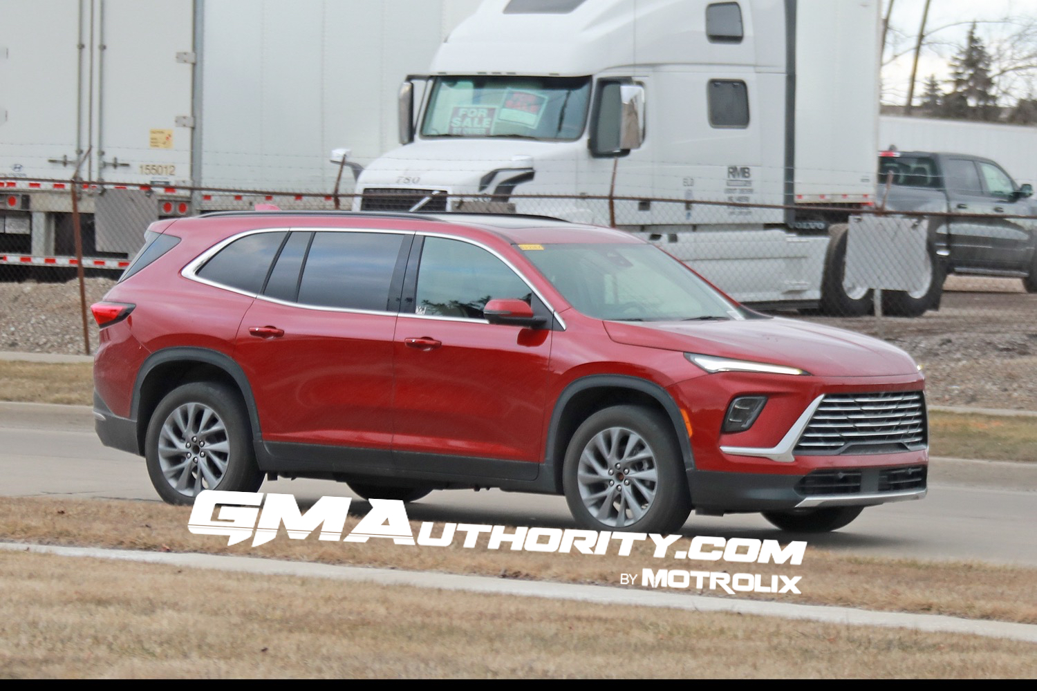 2025 Buick Enclave – Prototype Spy Shots – No Camouflage – Red 