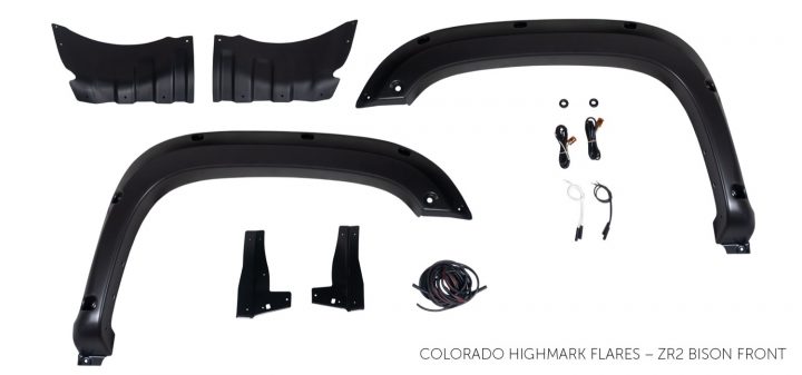 The AEV fender flare kit for the Chevy Colorado ZR2.