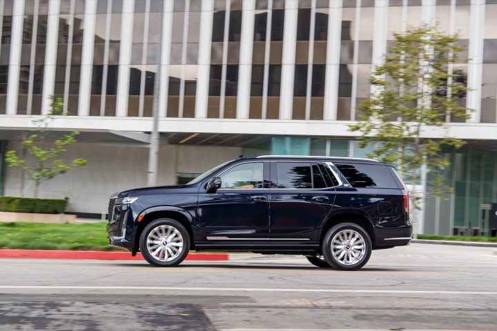 Side view of the Cadillac Escalade. 