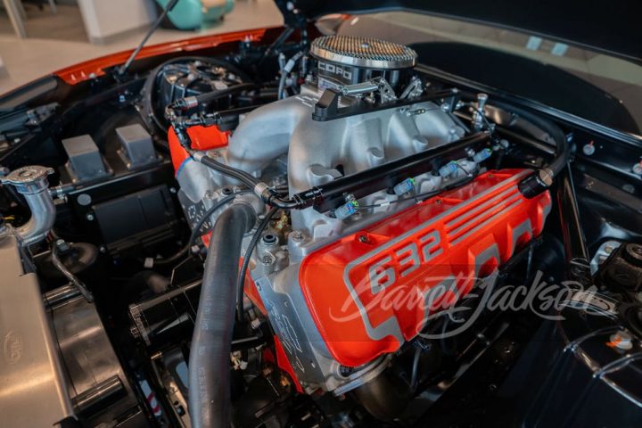 View of the 632 engine in the COPO Camaro. 