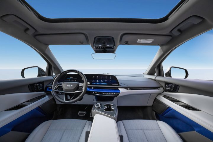 Dashboard view of the all-new Cadillac Optiq for the Chinese market.