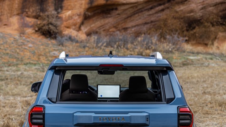 The rear window on the next-generation 2025 Toyota 4Runner.