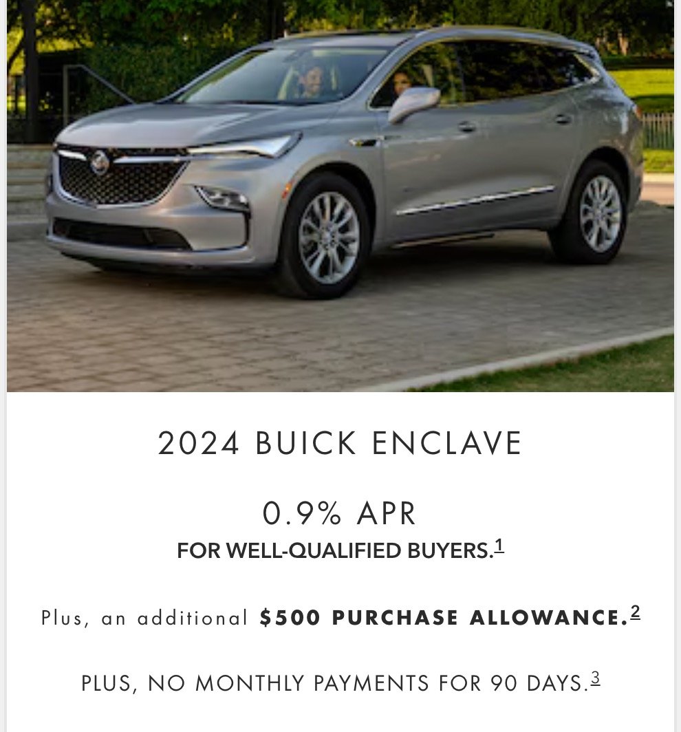 Buick Enclave Discount Offers $1,750 Off In April 2024