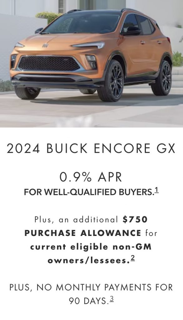 Buick Encore Gx Discount Offers $750 Off In April 2024