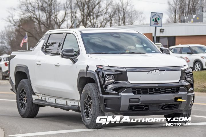 The front end of the 2025 Chevy Silverado EV Trail Boss.