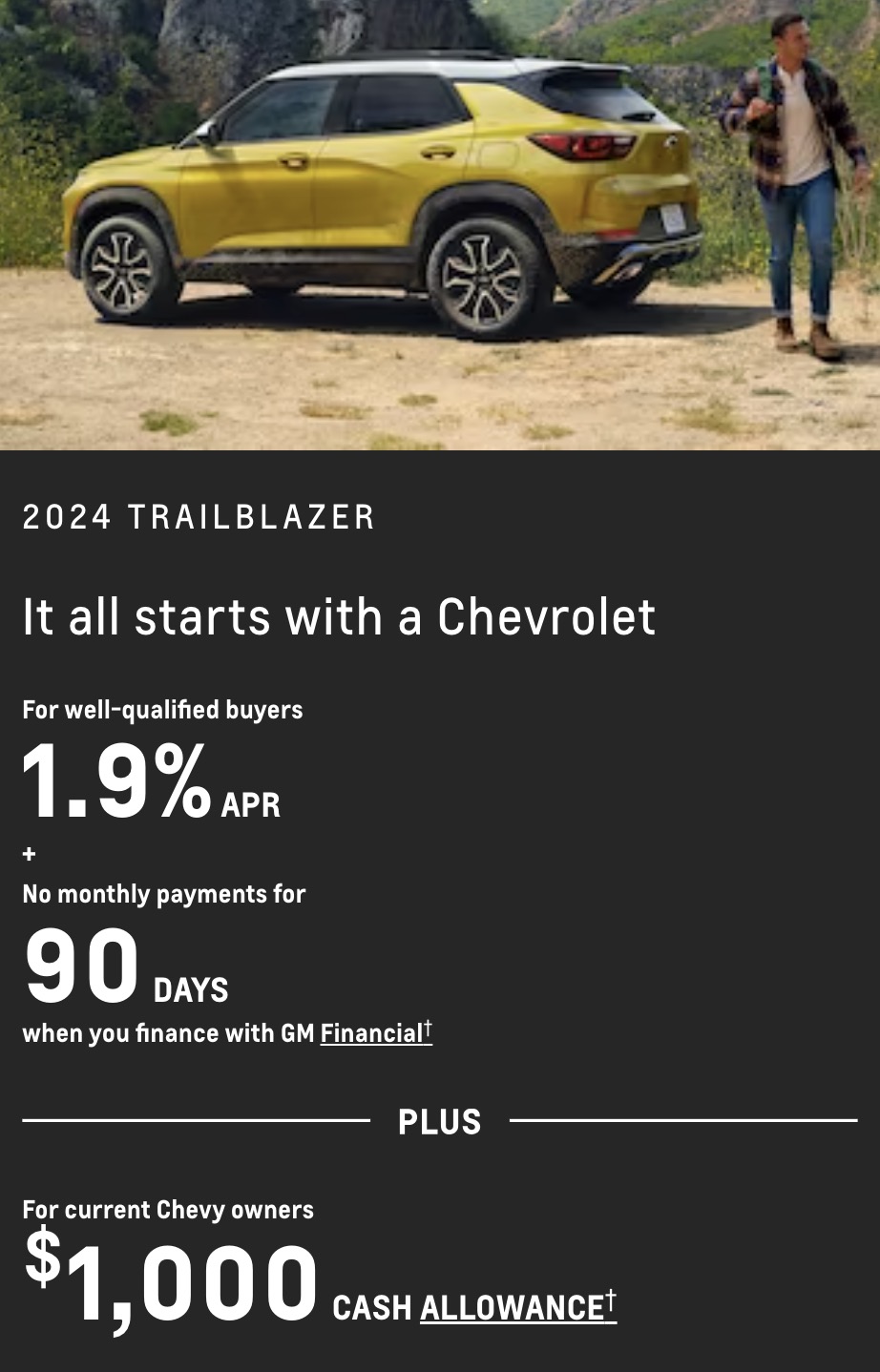 Chevy Trailblazer Discount LowInterest Financing April 2024