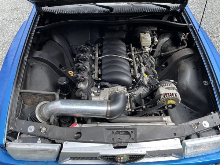 A 1987 Alfa Romeo Milano with an LS engine swap.