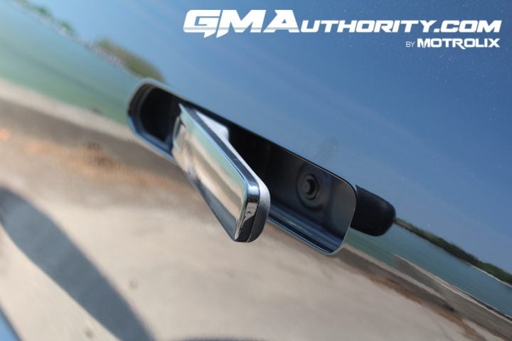 Chevy Equinox EV door handle, which should be retracted during a car wash.