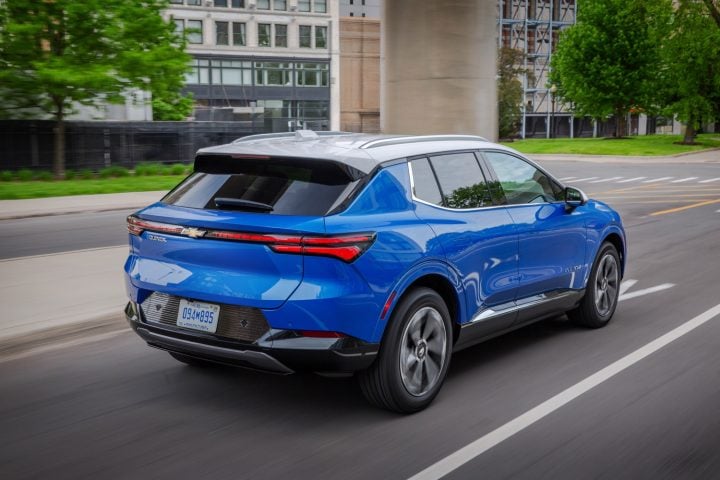 The exterior of the Chevy Equinox EV.