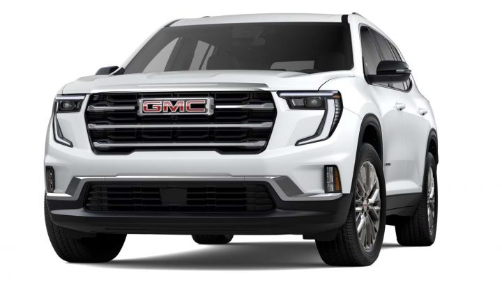 The front end of the 2024 GMC Acadia Elevation.