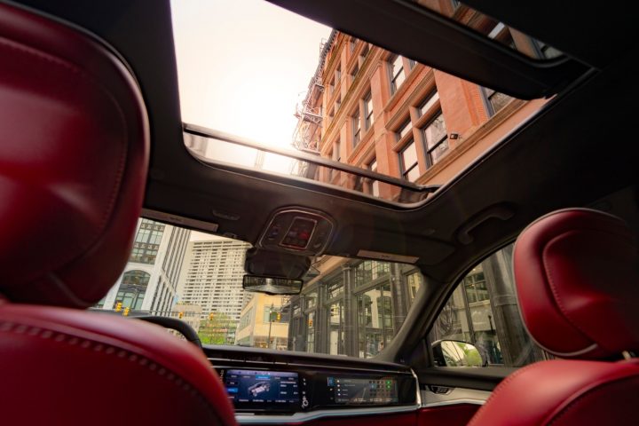 Sunroof view of the 2024 Jeep Wagoneer S Launch Edition.